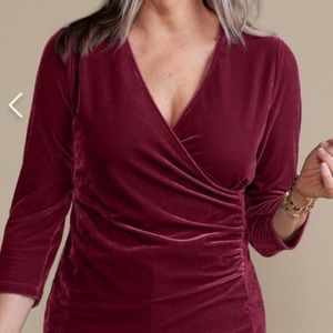 NWT Soft Surroundings Velvet Alyssa Top Size 1X